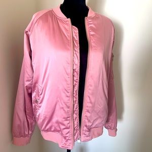 Pink Satin Urban Outfitters Bomber